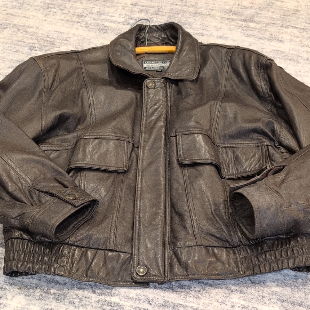 Pelle Studio Dark Brown Leather Bomber Jacket